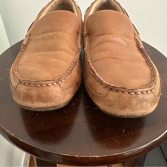 Sperry Top-Sider Leather Loafers Natural Hampden Venetian Drivers 8M - Picture 8 of 8